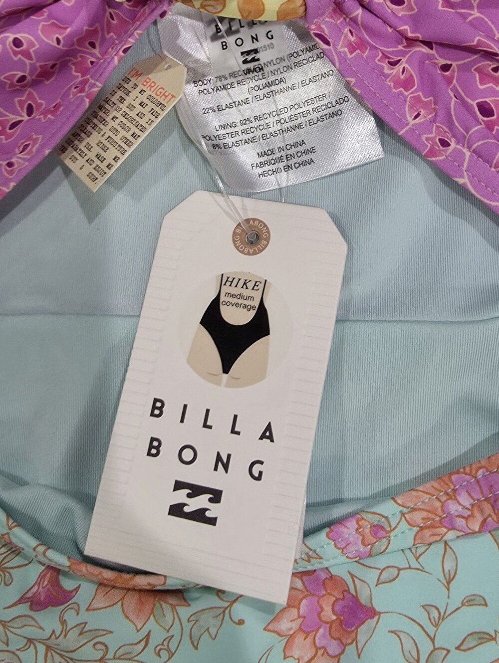 NWT Billabong Folk Story Andrew High Leg Cutout Cheeky One Piece Swimsuit S - Picture 3 of 6